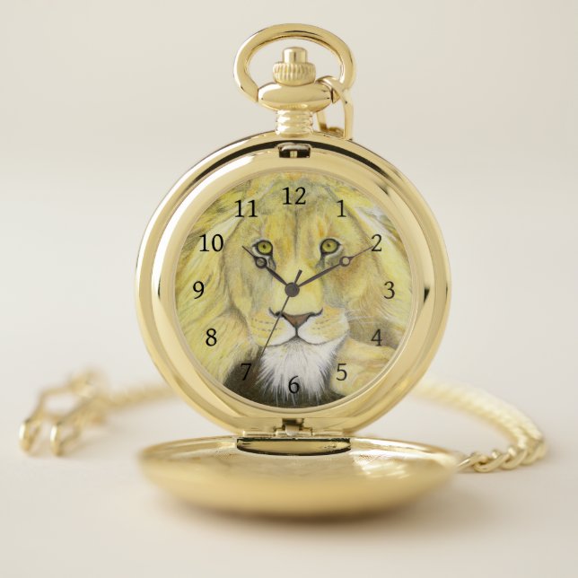 African Lion Pocket Watch (Inside)