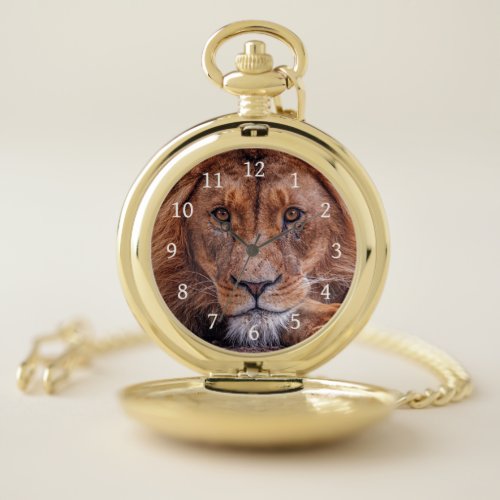 African Lion Pocket Watch