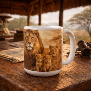 African Lion Pride Majestic Wildlife Safari Coffee Mug