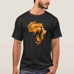 African Lion Roaring Safari Culture Africa Map  1 T-Shirt