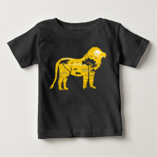 African Lion Savanah Full Moon Silhouette Baby T-Shirt