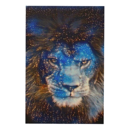 African Lion Starry Night Fantasy Art