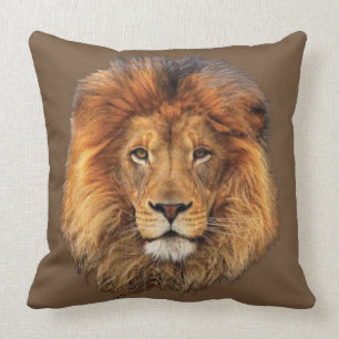 African lion throw pillow