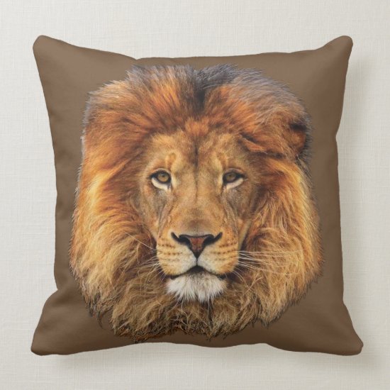African lion throw pillow