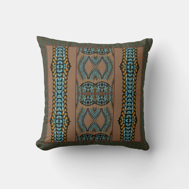 African Lore Throw Pillow (Front)