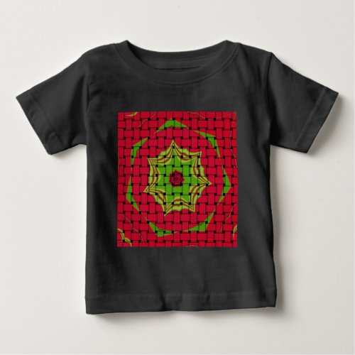 African Lovely Woven red design Baby T_Shirt