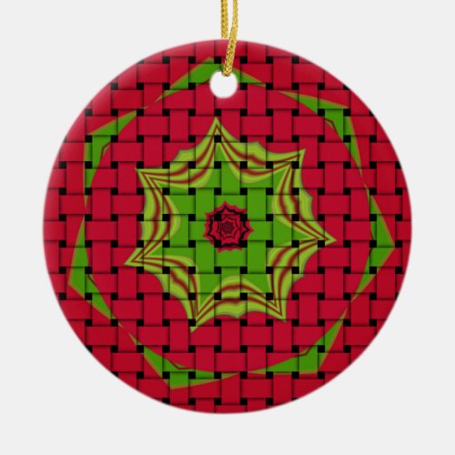 African Lovely Woven red design Ceramic Ornament