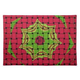 African Lovely Woven red design Cloth Placemat