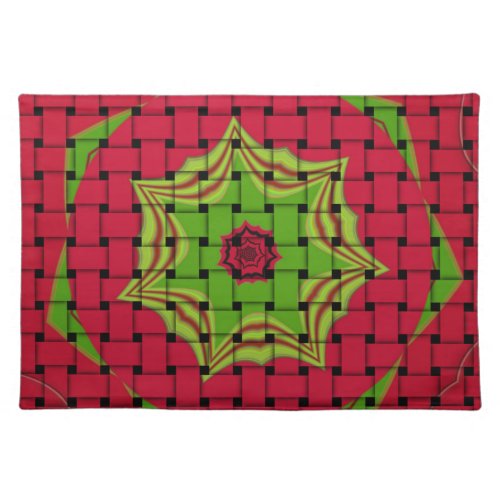 African Lovely Woven red design Cloth Placemat