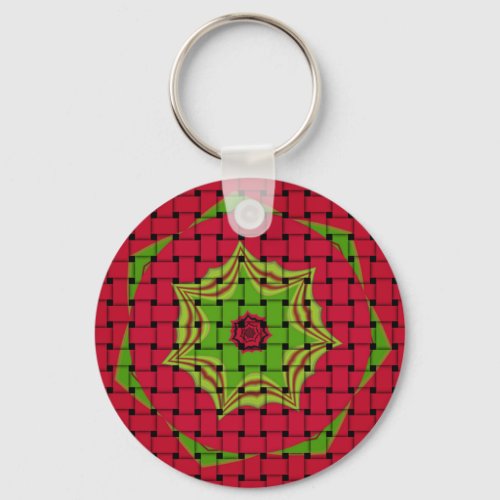 African Lovely Woven red design Keychain
