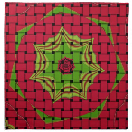 African Lovely Woven red design Napkin