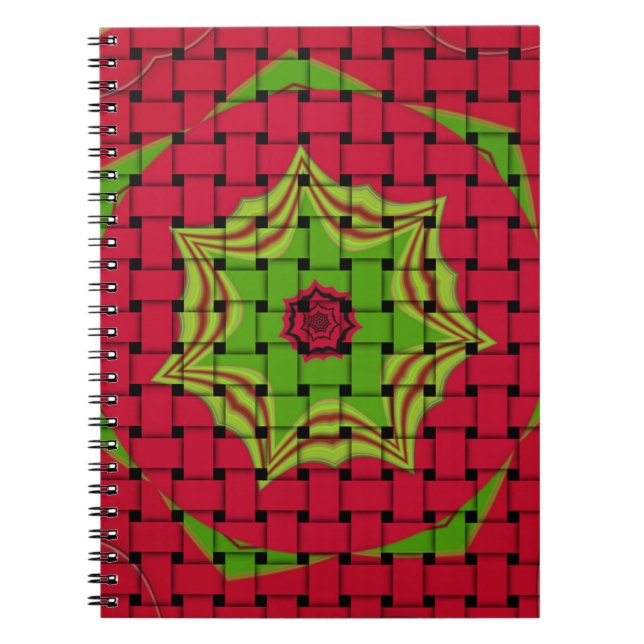 African Lovely Woven red design Notebook (Front)