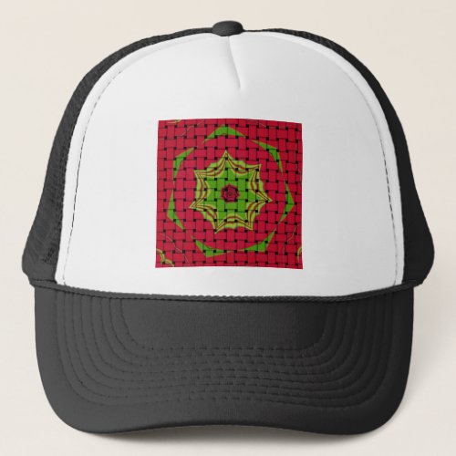 African Lovely Woven red design Trucker Hat