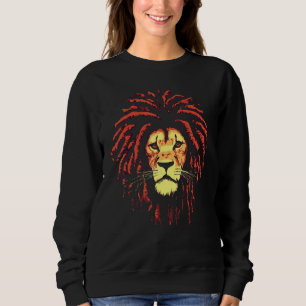 African Male Lion  Dreadlock Rasta Hair Safari Cul Sweatshirt