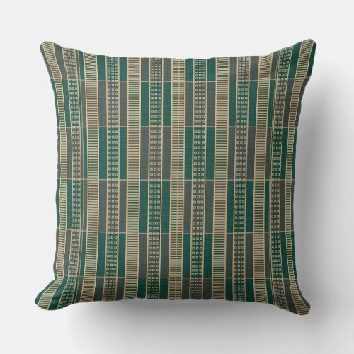 African Mali Pattern Throw Pillow