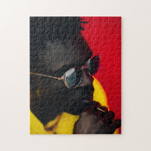 African Man Wearing Sunglasses Jigsaw Puzzle