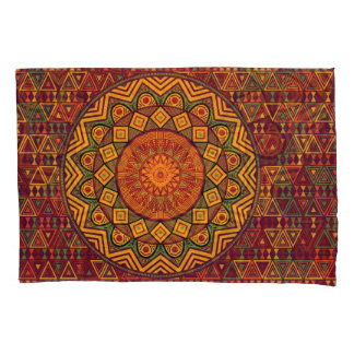 African mandala, Polynesian circular designs. Pillow Case