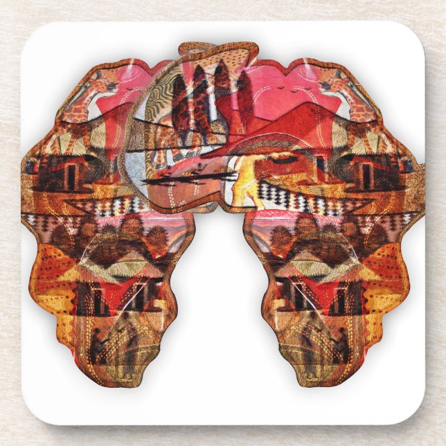African Map: Celebrate the Season with Culture Beverage Coaster (Front)