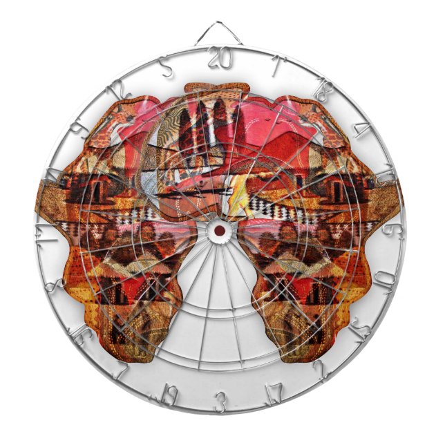 African Map: Celebrate the Season with Culture Dartboard With Darts (Front)