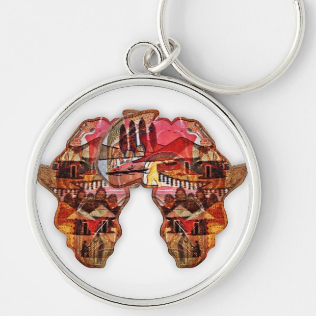 African Map: Celebrate the Season with Culture Keychain (Front)