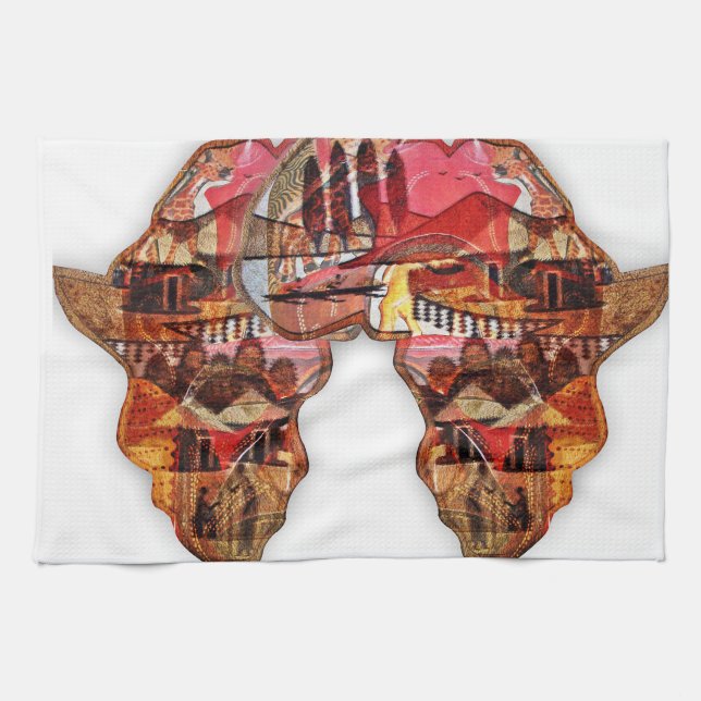 African Map: Celebrate the Season with Culture Kitchen Towel (Horizontal)