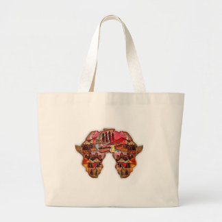 African Map: Celebrate the Season with Culture Large Tote Bag