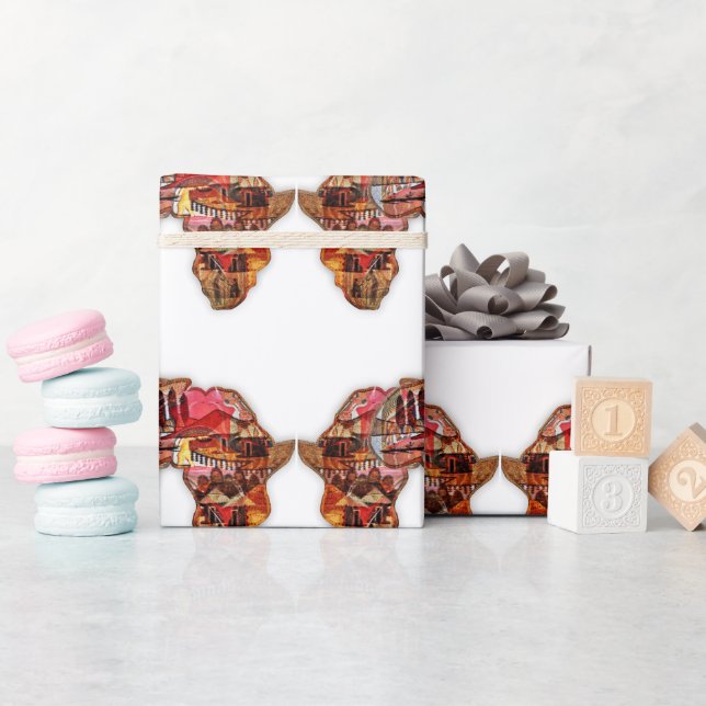 African Map: Celebrate the Season with Culture Wrapping Paper (Baby Shower)