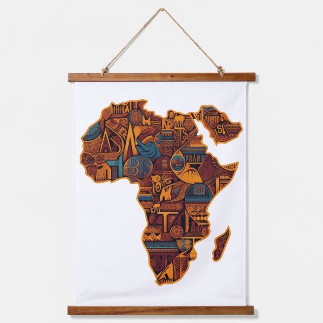 African Map Hanging Tapestry (Front)