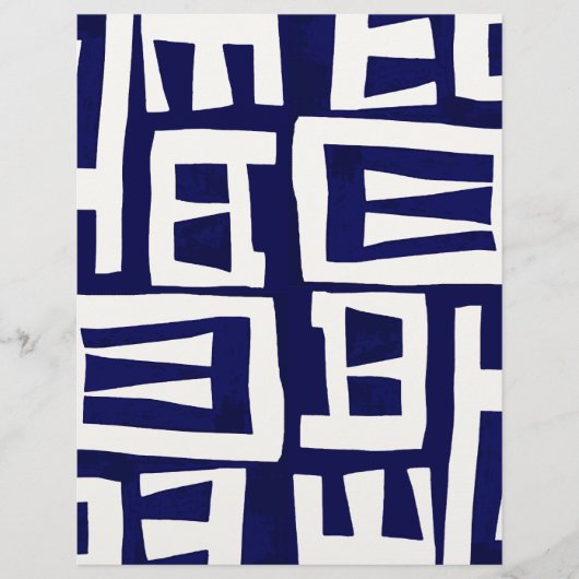 African Map - Navy Ivory (Front)