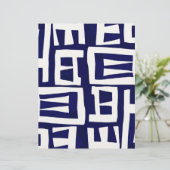 African Map - Navy Ivory (Standing Front)