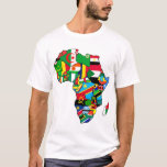 African Map of Africa flags within country maps T-Shirt