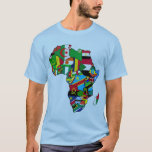 African Map of Africa flags within country maps T-Shirt