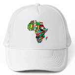 African Map of Africa flags within country maps Trucker Hat