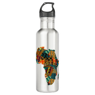 African Map Stainless Steel Water Bottle