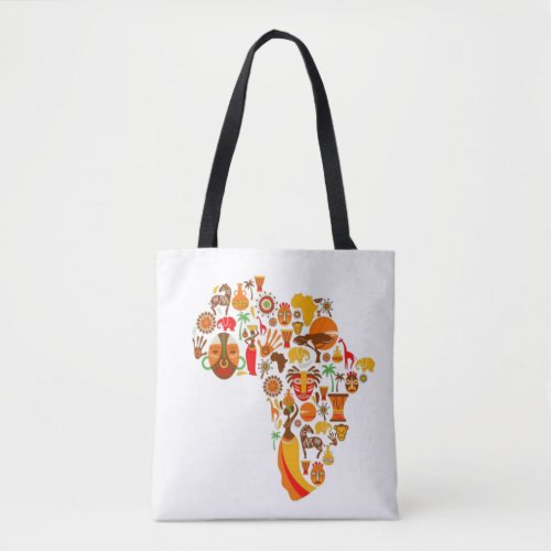 African map tote bag