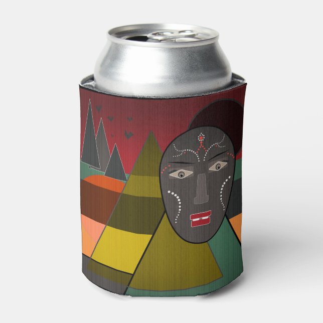African mask can cooler (Can Front)