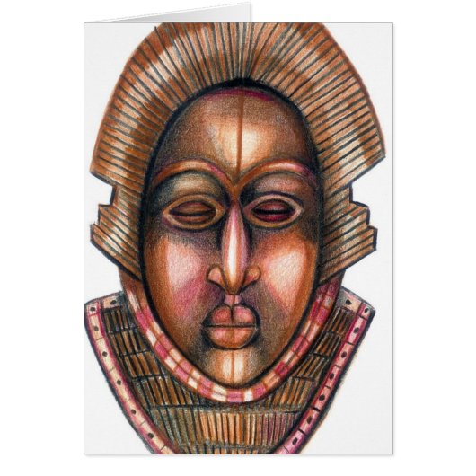 African Mask Card (Front)