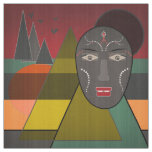 African mask fabric