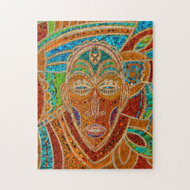 African Mask Illustration Jigsaw Puzzle (Vertical)