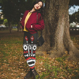 african mask leggings