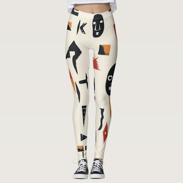 African Mask Leggings (Front)