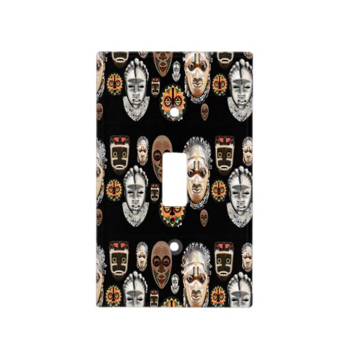 African Mask Original Pattern Light Switch Cover