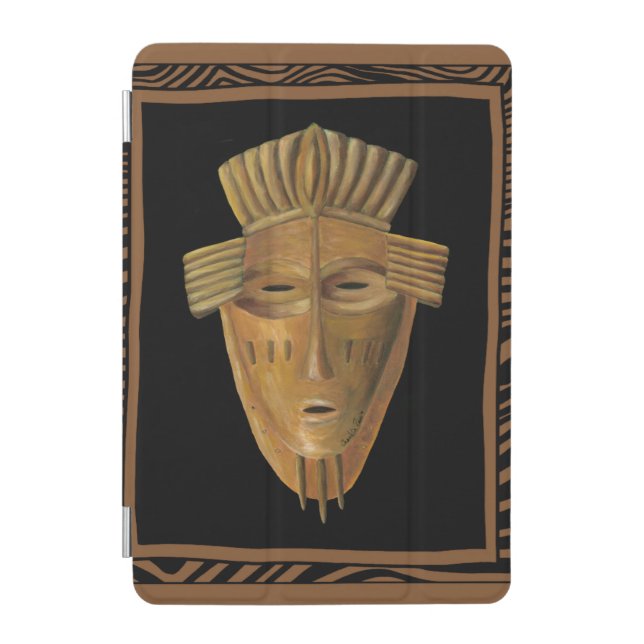 African Mask Painting by Chariklia Zarris iPad Mini Cover (Front)