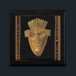 African Mask Painting by Chariklia Zarris Jewelry Box<br><div class="desc">Chariklia Zarris created this painting of an African mask. Many of these masks are used in ceremonies so a community of people can communicate with deceased ancestors or the spirits of animals. Bring a bit of traditional African culture into your home!</div>