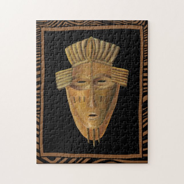 African Mask Painting by Chariklia Zarris Jigsaw Puzzle (Vertical)