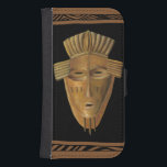 African Mask Painting by Chariklia Zarris Galaxy S4 Wallet Case<br><div class="desc">Chariklia Zarris created this painting of an African mask. Many of these masks are used in ceremonies so a community of people can communicate with deceased ancestors or the spirits of animals. Bring a bit of traditional African culture into your home!</div>