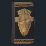 African Mask Painting by Chariklia Zarris Galaxy S4 Wallet Case<br><div class="desc">Chariklia Zarris created this painting of an African mask. Many of these masks are used in ceremonies so a community of people can communicate with deceased ancestors or the spirits of animals. Bring a bit of traditional African culture into your home!</div>