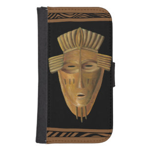 African Mask Painting by Chariklia Zarris Galaxy S4 Wallet Case