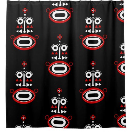 african mask shower curtain