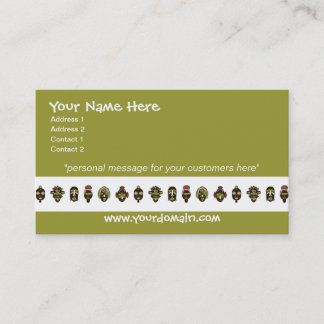 African Masks Business Cards